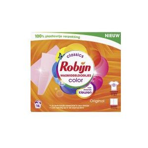 Robijn Classics wasmiddeldoekjes Color (16 wasstrips)