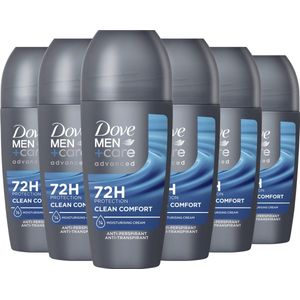 Dove Men+Care Advanced Anti-Transpirant Deodorant Roller - Clean Comfort - hard tegen zweet, zacht voor je huid - 6 x 50 ml