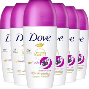 Dove Advanced Care Go Fresh Açai Berry Anti-Transpirant Deodorant Roller - 6 x 50 ml - Voordeelverpakking