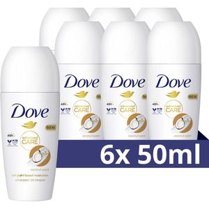 Dove Advanced Care Kokosnoot Anti-Transpirant Deodorant Roller - 6 x 50 ml - Voordeelverpakking