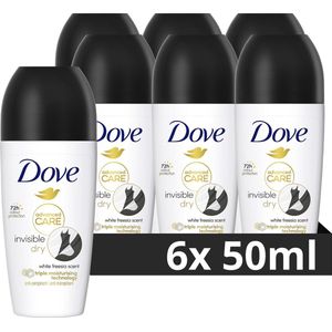 Dove Advanced Care Invisible Dry Anti-Transpirant Deodorant Roller - 6 x 50 ml - Voordeelverpakking
