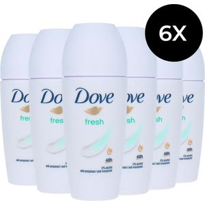 Dove Fresh Deo Roller - 6 x 50 ml