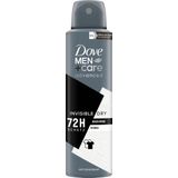 Dove Men+Care Advanced Anti-transpirant Invisible Dry, aerosol, beschermt tegen witte sporen 72 uur tegen lichaamsgeur en zweet 150 ml 1 stuk