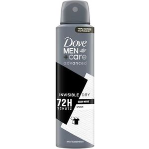 Dove Men+Care - Anti-transpirant Spray - Invisible Dry - 150ml - Zonder witte vlekken