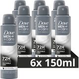 Dove Men+Care Advanced Anti-Transpirant Deodorant Spray - Invisible Dry - met anti-bacteriële geurbestrijding - 6 x 150 ml