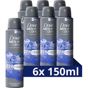 Dove Men+Care Advanced Cool Fresh Anti-Transpirant Deodorant Spray - 6 x 150 ml - Voordeelverpakking