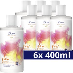 Dove Bath Therapy Glow - Badschuim & Douchegel - 6 x 400 ml - Voordeelverpakking