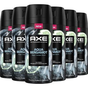 Axe Fine Fragrance Collection Aqua Bergamot premium deodorant bodyspray - 6 x 150 ml