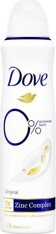 Dove - 0% Deodorant - Original - 150 ml