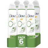 Dove Go Fresh cucumber 0% Deodorant - 6 x 150 ml - Voordeelverpakking