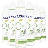 Dove Go Fresh cucumber 0% Deodorant - 6 x 150 ml - Voordeelverpakking