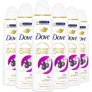 Dove Advanced Care Go Fresh Açaí Berry & Waterlily - Anti-Transpirant Deodorant Spray - 6 x 150 ml - Voordeelverpakking