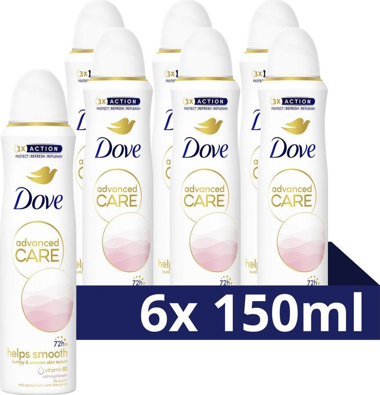 6x Dove Deodorant Spray Calming Blossom 150 ml