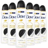 Dove Advanced Care Invisible Dry Anti-Transpirant Deodorant Spray - 6 x 150 ml - Voordeelverpakking