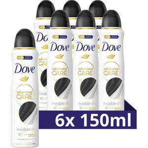 Dove Advanced Care Invisible Dry Anti-Transpirant Deodorant Spray - 6 x 150 ml - Voordeelverpakking