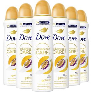 Dove Advanced Care Go Fresh Passion Fruit & Lemongrass Anti-Transpirant Deodorant Spray - 6 x 150 ml - Voordeelverpakking