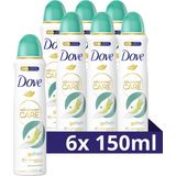 Dove Advanced Care Go Fresh Pear & Aloe Vera - Anti-Transpirant Deodorant Spray - 6 x 150 ml - Voordeelverpakking