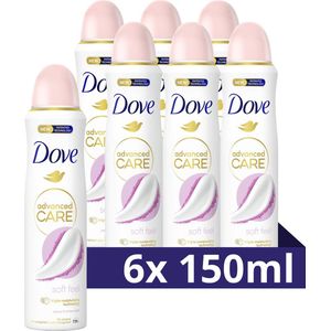 Dove Advanced Care Soft Feel Anti-Transpirant Deodorant Spray - 6 x 150 ml - Voordeelverpakking