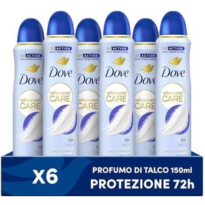 Dove Advanced Care Anti-Transpirant Deodorant Spray - Talco - 6 x 150 ml - Voordeelverpakking