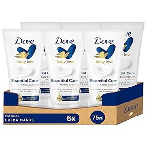 Dove Body Love Handcreme - Essential Care - met Ceramide Restoring Serum - 6 x 75 ml