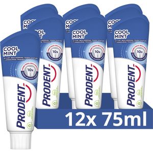 Prodent Tandpasta - Cool Mint - 10x verbeterde bescherming tegen (suiker)zuren** voor optimale tandverzorging - 12 x 75 ml