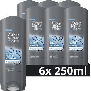 6x Dove Douchegel Men+ Care Clean Comfort 250 ml