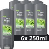 Dove Men+Care Extra Fresh 3-in-1 Douchegel - 6 x 250 ml - Voordeelverpakking