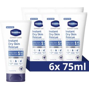 6x Vaseline Bodylotion Expert Care Instant Dry Skin Rescue 75 ml