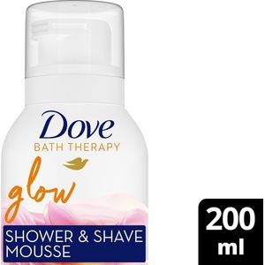 2+2 gratis: Dove Bath Therapy Glow Douche- & Scheerschuim 200 ml