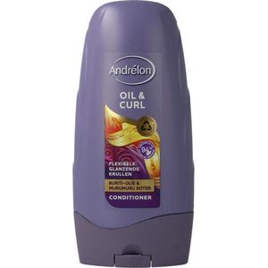 Andrelon - Conditioner Oil & Curl - Crèmespoeling - Voor Krullend Haar - Hydrateert
