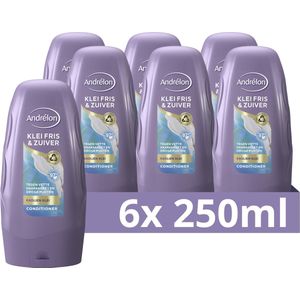 Andrélon Conditioner - Klei Fris & Zuiver - verrijkt met kaolienklei - 6 x 250 ml