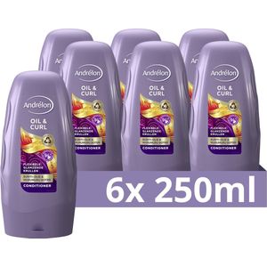 Andrélon Conditioner - Oil & Curl - verrijkt met buriti-olie en murumuru-boter - 6 x 250 ml