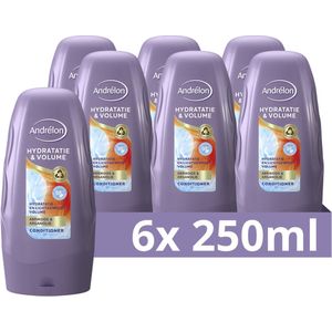 Andrélon Hydratatie & Volume Conditioner, voor droog en futloos haar - 6 x 250 ml - Voordeelverpakking
