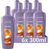 Andrélon Shampoo - Glans - milde shampoo verrijkt met zomertarwe en honing - 6 x 300 ml