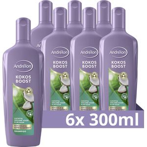 Andrélon Kokos Boost, geeft een luchtige volumeboost aan fijn haar - 6 x 300 ml - Voordeelverpakking