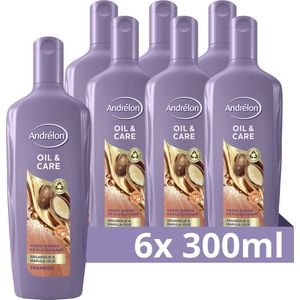 Andrélon Oil & Care Shampoo - 6 x 300 ml - Voordeelverpakking