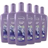 Andrélon Shampoo - Zilver Care - verrijkt met keratine en amandelolie - 6 x 300 ml