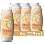 Duschdas Douchegel perzik douchebad met verwennende geurformule zorgt voor een verfrissende start van de dag, 6 x 225 ml