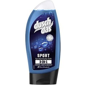 Duschdas 2-in-1 douchegel en shampoo Sport met sportieve, frisse geur dermatologisch getest, 250 ml (1 stuk)
