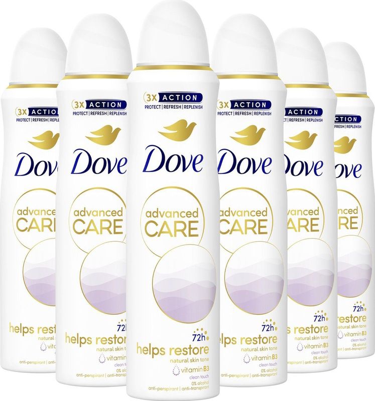 Dove - Advanced Care - Anti-Transpirant Deodorant Spray - Clean Touch - 6 x 150 ml
