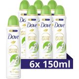 Dove Advanced Care Go Fresh Cucumber & Green Tea Anti-Transpirant Deodorant Spray - 6 x 150 ml - Voordeelverpakking