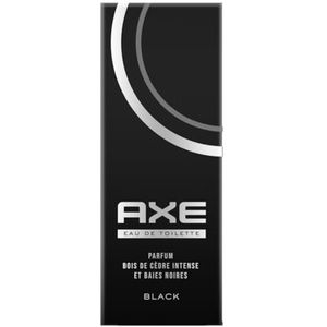 Axe Eau de toilette zwart, geur van cederhout en zwarte bessen, efficiëntie en frisheid 24 uur, fles van 100 ml