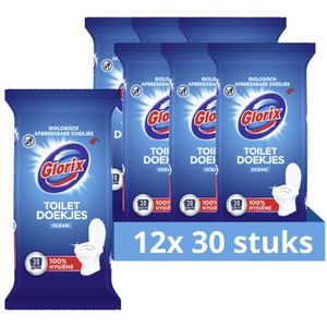 12x Glorix Toiletdoekjes Ocean 30 stuks