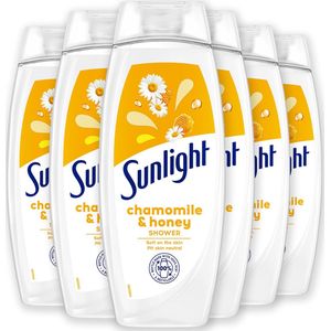 Sunlight Zeep - Douchegel - Kamille & Honing - pH-Huidneutraal - Voordeelverpakking 6 x 450 ml