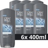 Dove Men+Care Clean Comfort 3-in-1 Douchegel - 6 x 400 ml - Voordeelverpakking