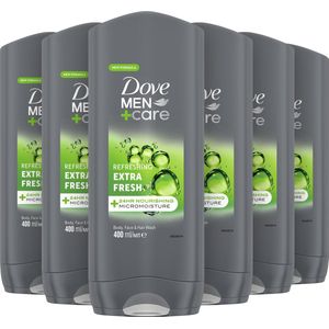 Dove Men+Care Extra Fresh 3-in-1 Douchegel - 6 x 400 ml - Voordeelverpakking
