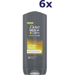Dove Men + Care Sport Care Active Fresh Body, Face & Hair Wash - 6 x 400 ml
