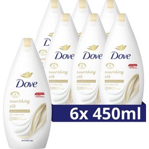 Dove Nourishing Silk Douchegel - 6 x 450 ml - Voordeelverpakking