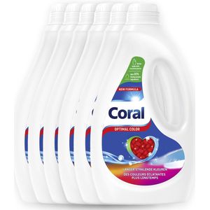 Coral - Vloeibaar Wasmiddel - Optimal Color - Voordeelverpakking 6 X 26 wasbeurten