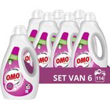 6x OMO Vloeibaar Wasmiddel Kleur 19 Wasbeurten 950 ml